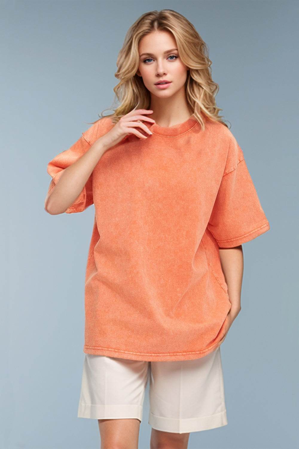 Basic Bae Round Neck Half Sleeve T-Shirt for a perfect OOTD – dress to impress outfits from Amexza