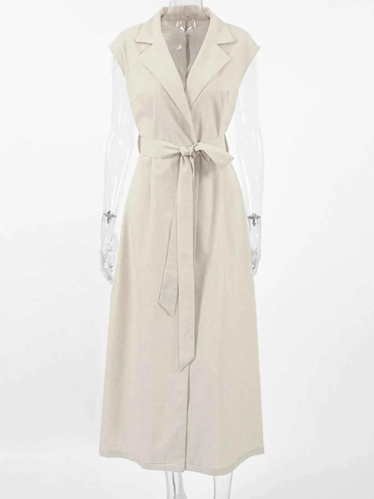 Tie Waist Cap Sleeve Maxi Dress