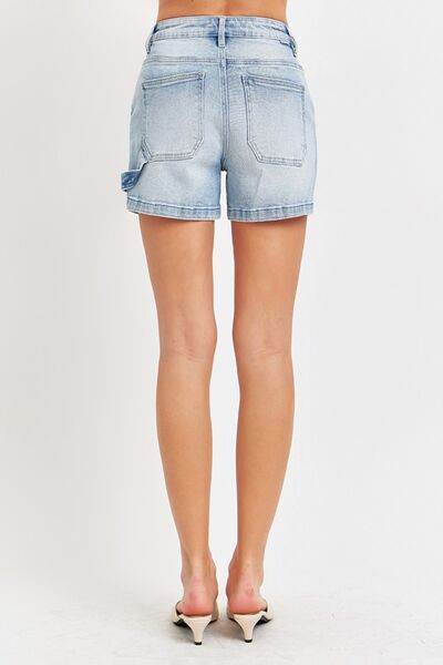 Risen Full Size High Rise Denim Shorts for a perfect OOTD – dress to impress outfits from Amexza