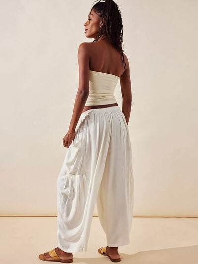 Full Size Wide Leg Pants with Pockets for a perfect OOTD – dress to impress outfits from Amexza