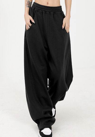 Elastic Waist Sweatpants with Pockets for a perfect OOTD – dress to impress outfits from Amexza