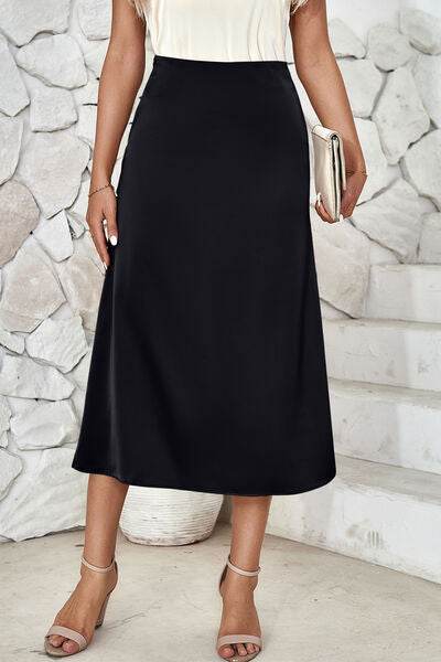 Lovelet High Waist Midi Skirt Black for a perfect OOTD – dress to impress outfits from Amexza