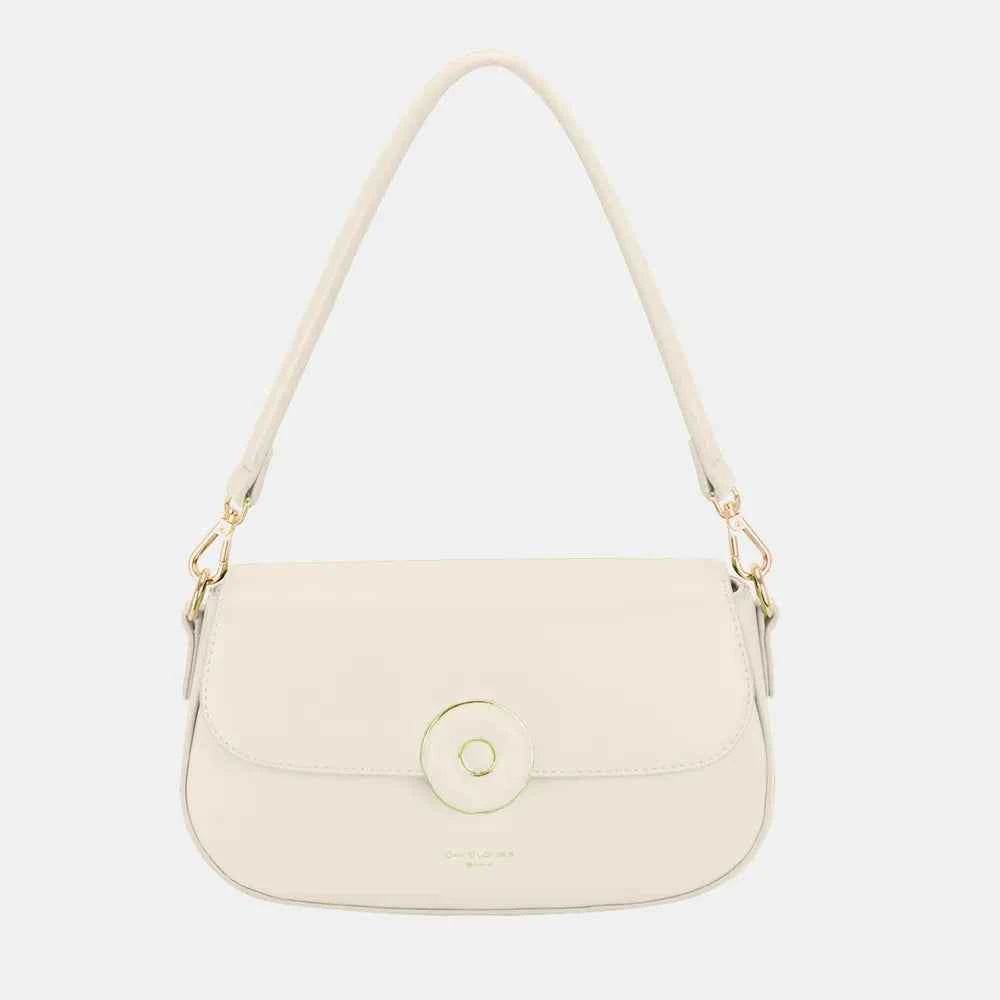 David Jones PU Leather Shoulder Bag Creamy White One Size for a perfect OOTD – dress to impress outfits from Amexza