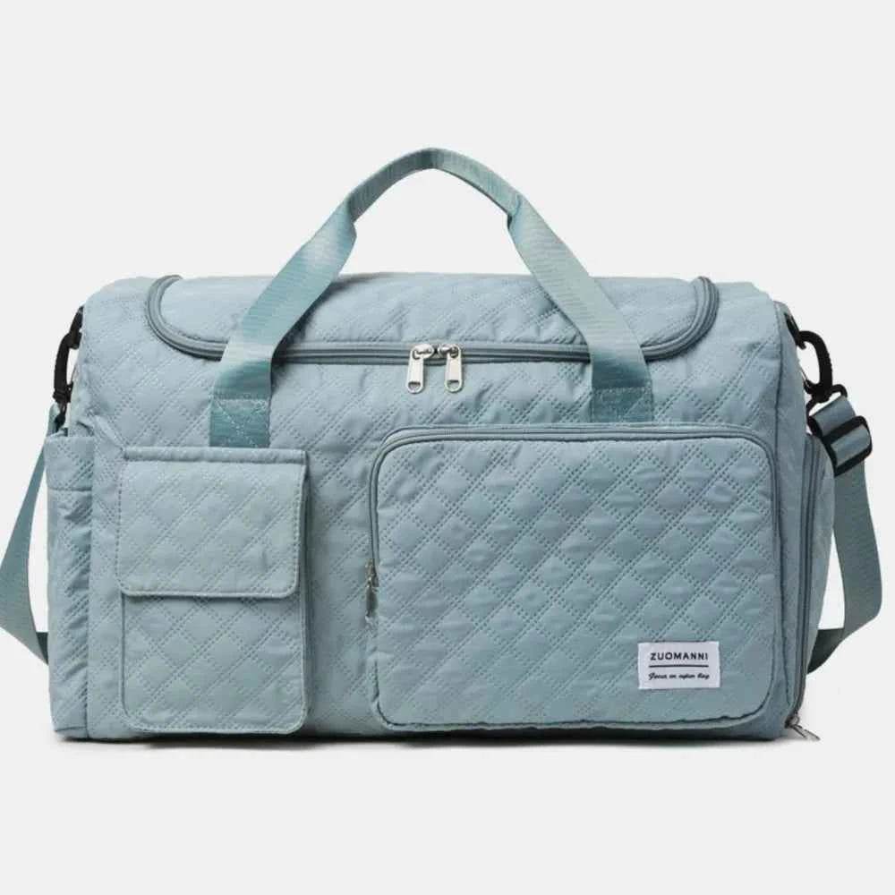 Oxford Cloth Multi Pockets Travel Bag Air Force Blue One Size for a perfect OOTD – dress to impress outfits from Amexza