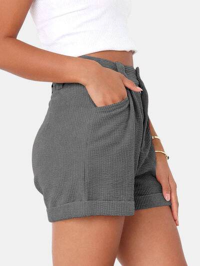 Full Size High Waist Shorts with Pockets for a perfect OOTD – dress to impress outfits from Amexza