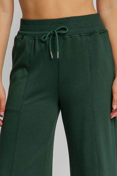 Umgee Full Size Drawstring Wide Leg Pants with Pockets - Amexza