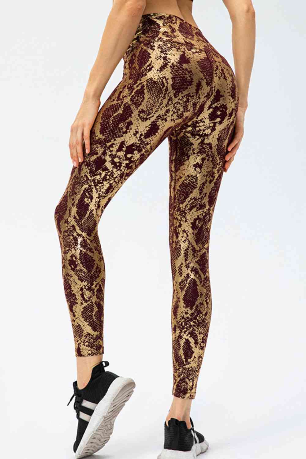 Animal Print Slim Fit Wide Waistband Long Sports Pants for a perfect OOTD – dress to impress outfits from Amexza