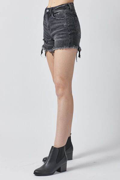 RISEN Raw Hem Denim Shorts with Pockets for a perfect OOTD – dress to impress outfits from Amexza