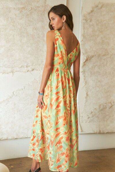 ADORA Abstract Floral V-Neck Maxi Dress for a perfect OOTD – dress to impress outfits from Amexza