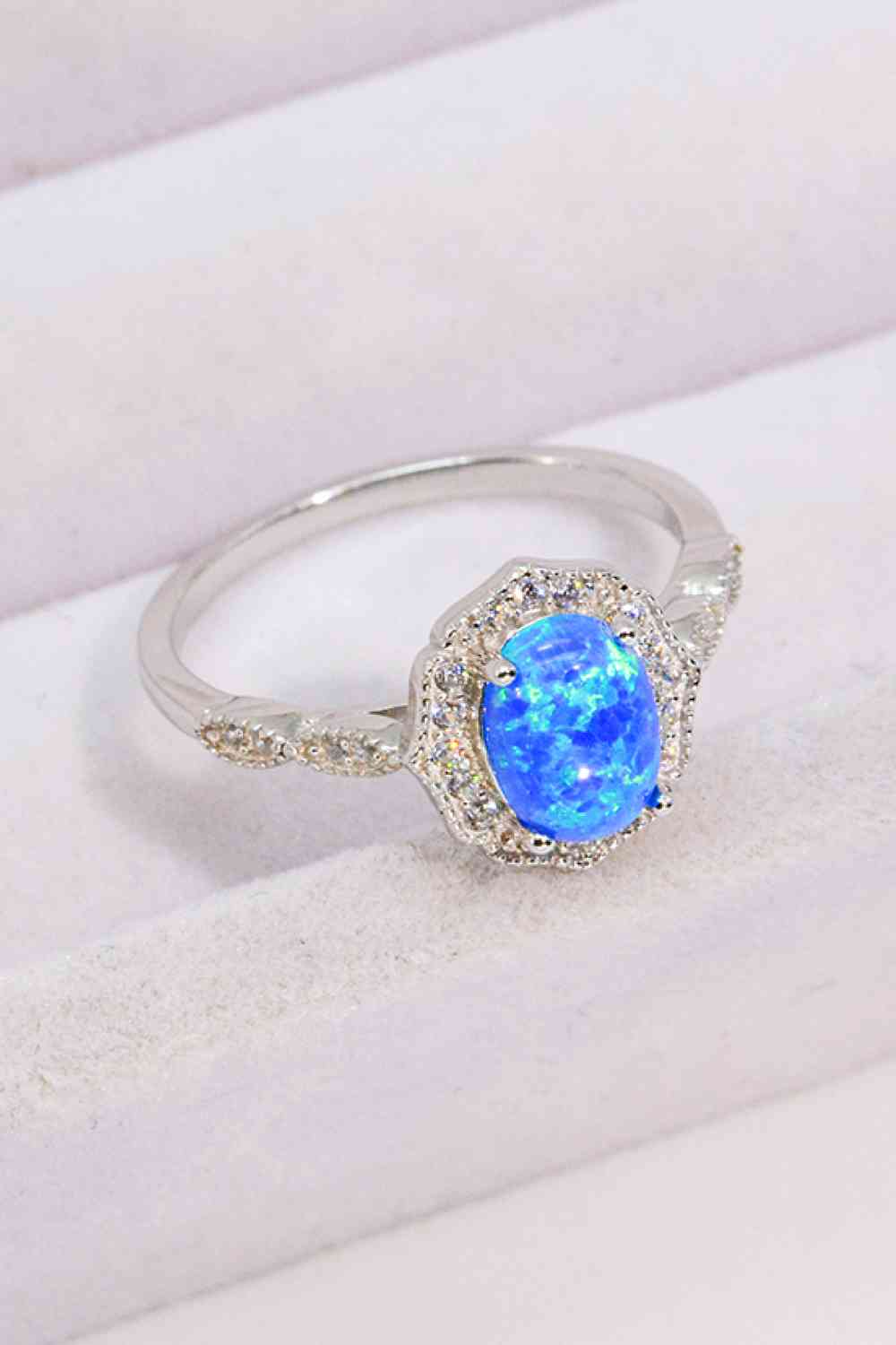 Opal and Zircon 925 Sterling Silver Ring for a perfect OOTD – dress to impress outfits from Amexza