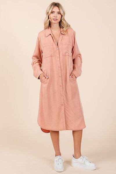 Mittoshop Button Down Long Sleeve Shirt Dress for a perfect OOTD – dress to impress outfits from Amexza