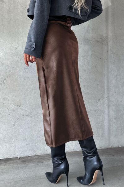 Slit Midi Skirt with Pockets for a perfect OOTD – dress to impress outfits from Amexza