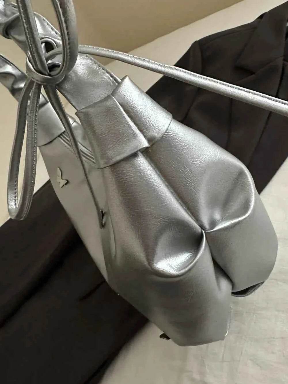 Butterfly Ruched Strap Shoulder Bag for a perfect OOTD – dress to impress outfits from Amexza