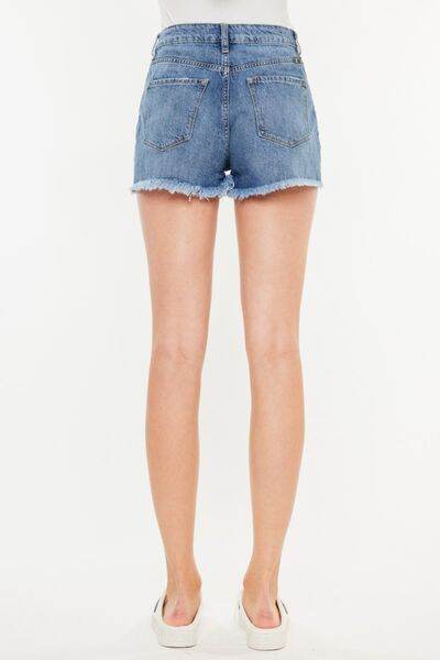 Kancan Distressed Raw Hem High Waist Denim Shorts for a perfect OOTD – dress to impress outfits from Amexza