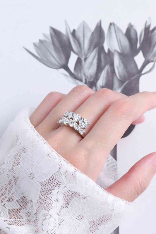 Adored Moissanite 925 Sterling Silver Ring Silver for a perfect OOTD – dress to impress outfits from Amexza