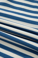 Stripe Chest Pocket Notched Top - Amexza