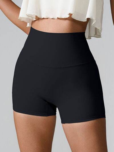 High Waist Active Shorts Black for a perfect OOTD – dress to impress outfits from Amexza