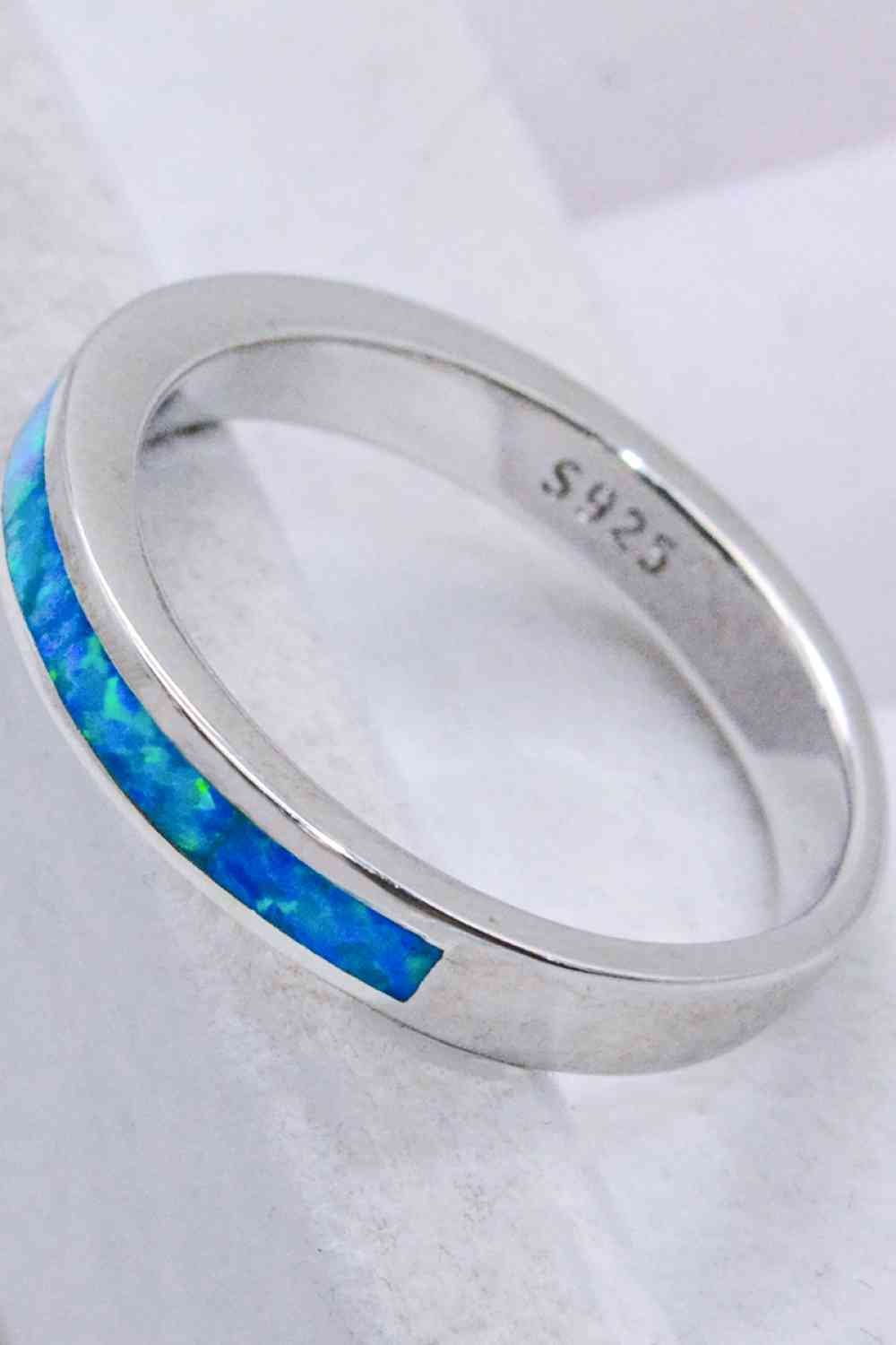 925 Sterling Silver Opal Ring in Sky Blue for a perfect OOTD – dress to impress outfits from Amexza