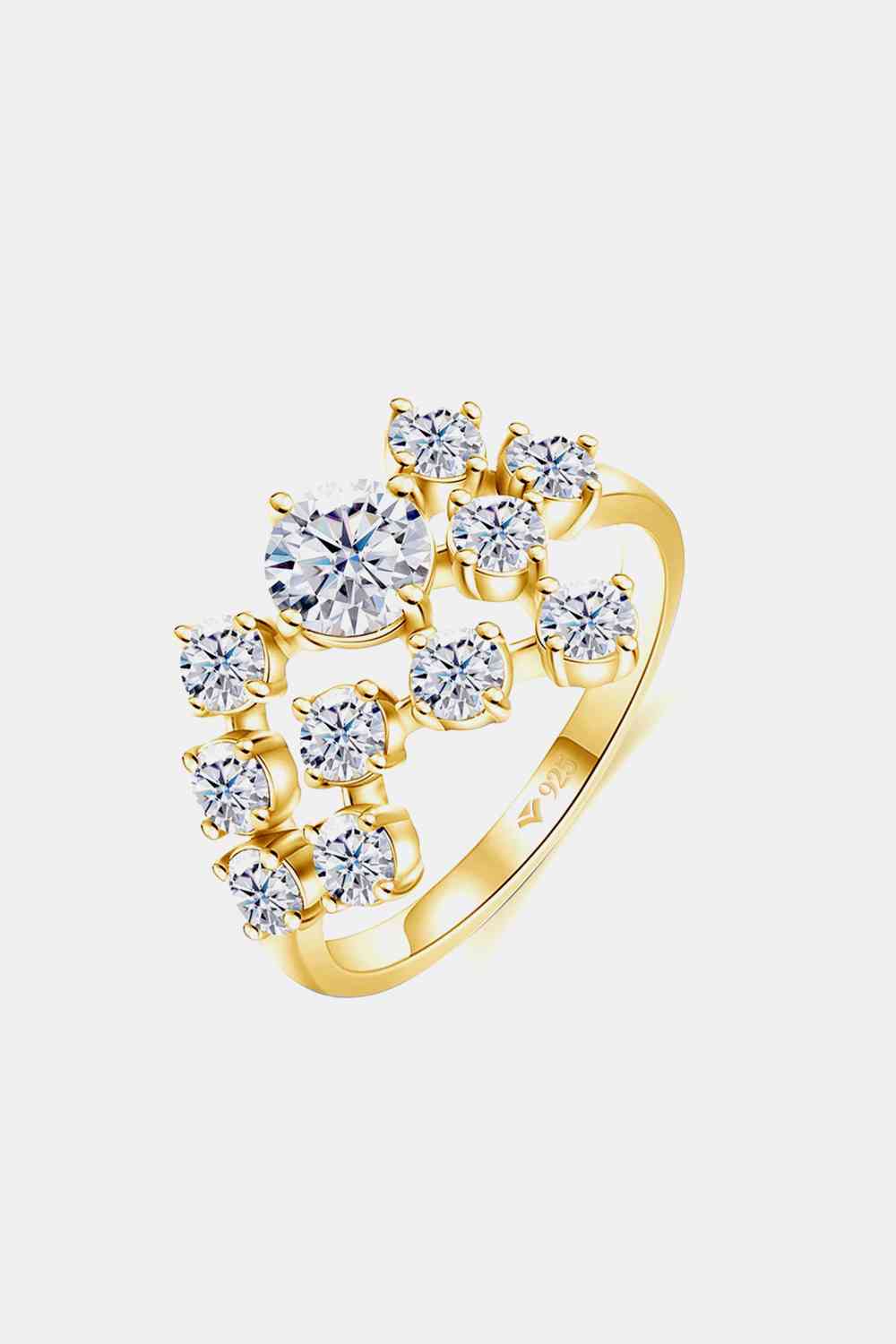 1.2 Carat Moissanite 925 Sterling Silver Ring Gold for a perfect OOTD – dress to impress outfits from Amexza