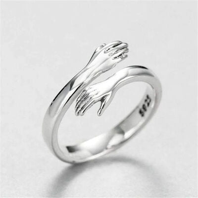 Hug Shape 925 Sterling Silver Bypass Ring for a perfect OOTD – dress to impress outfits from Amexza