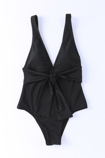 Plunge Wide Strap One-Piece Swimwear for a perfect OOTD – dress to impress outfits from Amexza