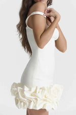 Ruched Square Neck Sleeve Mini Dress for a perfect OOTD – dress to impress outfits from Amexza