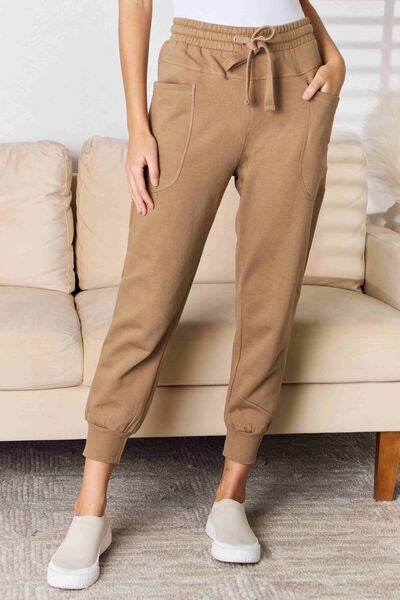 RISEN High Rise Relaxed Joggers - Amexza