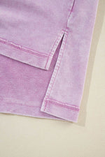 Exposed Seam Round Neck Long Sleeve Sweatshirt for a perfect OOTD – dress to impress outfits from Amexza