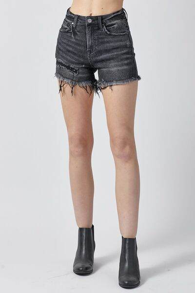 RISEN Raw Hem Denim Shorts with Pockets for a perfect OOTD – dress to impress outfits from Amexza