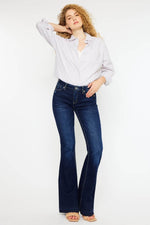 Kancan Mid Rise Slim Flare Jeans - Amexza