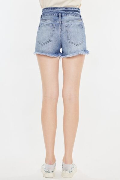 Kancan High Rise Frayed Hem Denim Shorts for a perfect OOTD – dress to impress outfits from Amexza