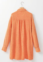 Pocketed Button Up Long Sleeve Shirt Dress for a perfect OOTD – dress to impress outfits from Amexza