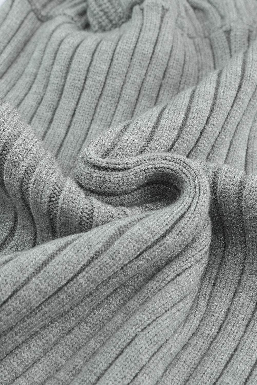 Cable-Knit Surplice Lantern Sleeve Sweater Dress for a perfect OOTD – dress to impress outfits from Amexza