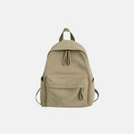 Zip Cotton Backpack Bag Khaki One Size for a perfect OOTD – dress to impress outfits from Amexza