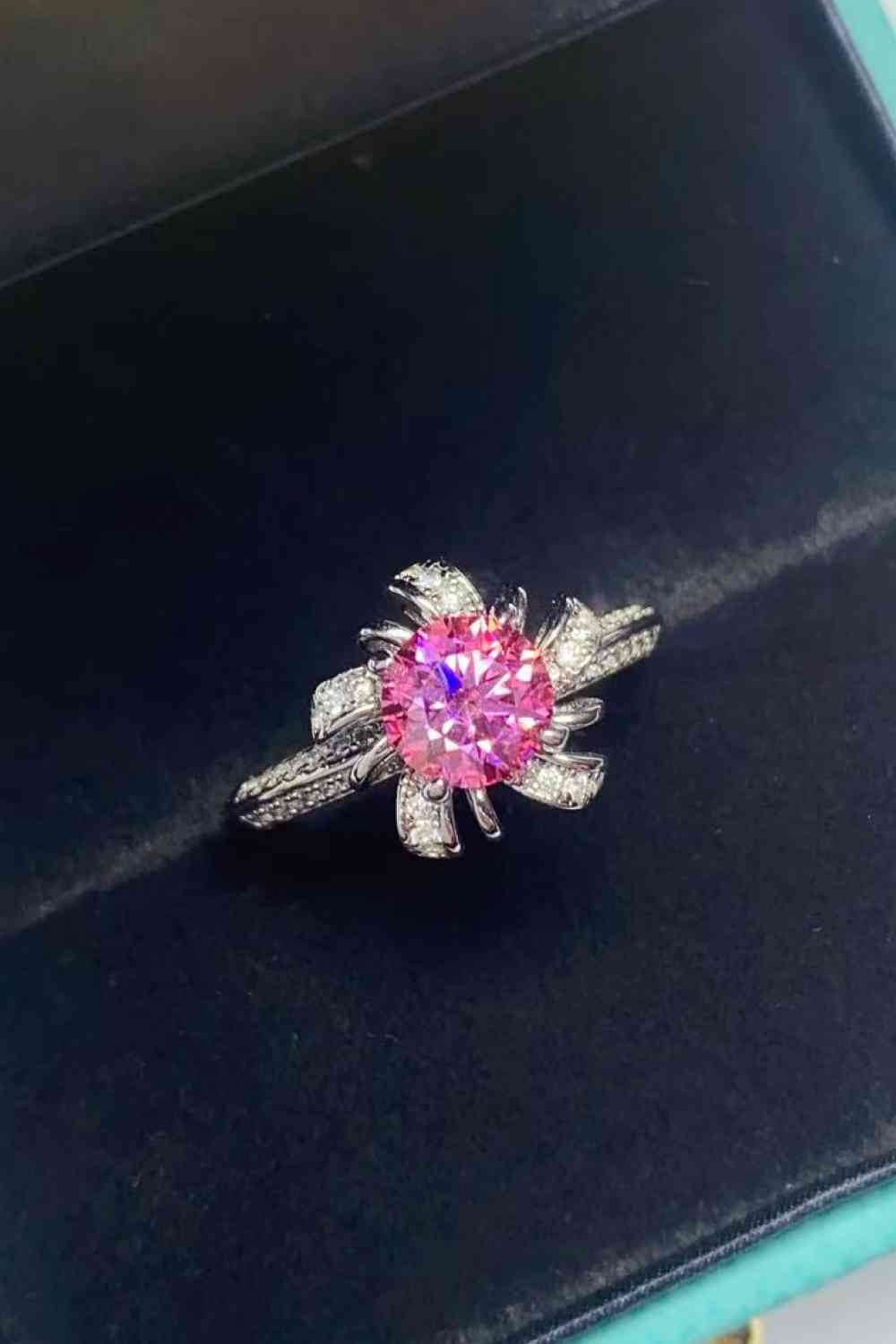 1 Carat Moissanite Flower-Shaped Ring for a perfect OOTD – dress to impress outfits from Amexza