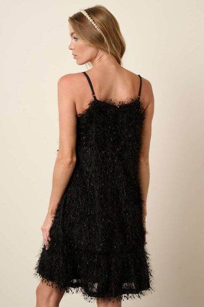 Mittoshop Feather Ruffle Hem Mini Cami Dress for a perfect OOTD – dress to impress outfits from Amexza