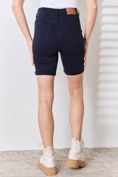 Judy Blue Full Size High Waist Tummy Control Bermuda Shorts for a perfect OOTD – dress to impress outfits from Amexza