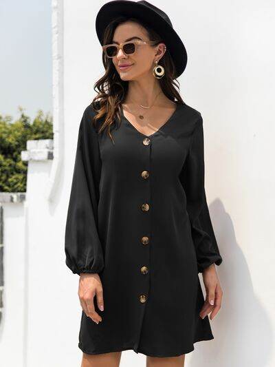 V-Neck Long Sleeve Mini Dress for a perfect OOTD – dress to impress outfits from Amexza