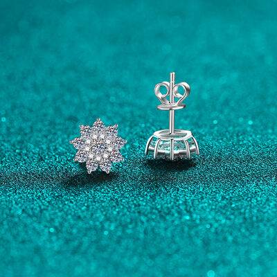 925 Sterling Silver Moissanite Zircon Stud Earrings for a perfect OOTD – dress to impress outfits from Amexza