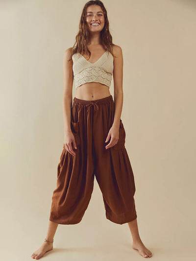 Full Size Wide Leg Pants with Pockets for a perfect OOTD – dress to impress outfits from Amexza