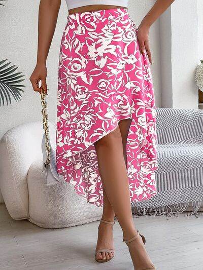 High-Low Printed High Waist Skirt for a perfect OOTD – dress to impress outfits from Amexza