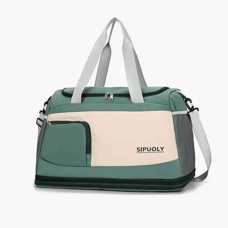 Color Block Oxford Cloth Travel Bag Sage One Size for a perfect OOTD – dress to impress outfits from Amexza