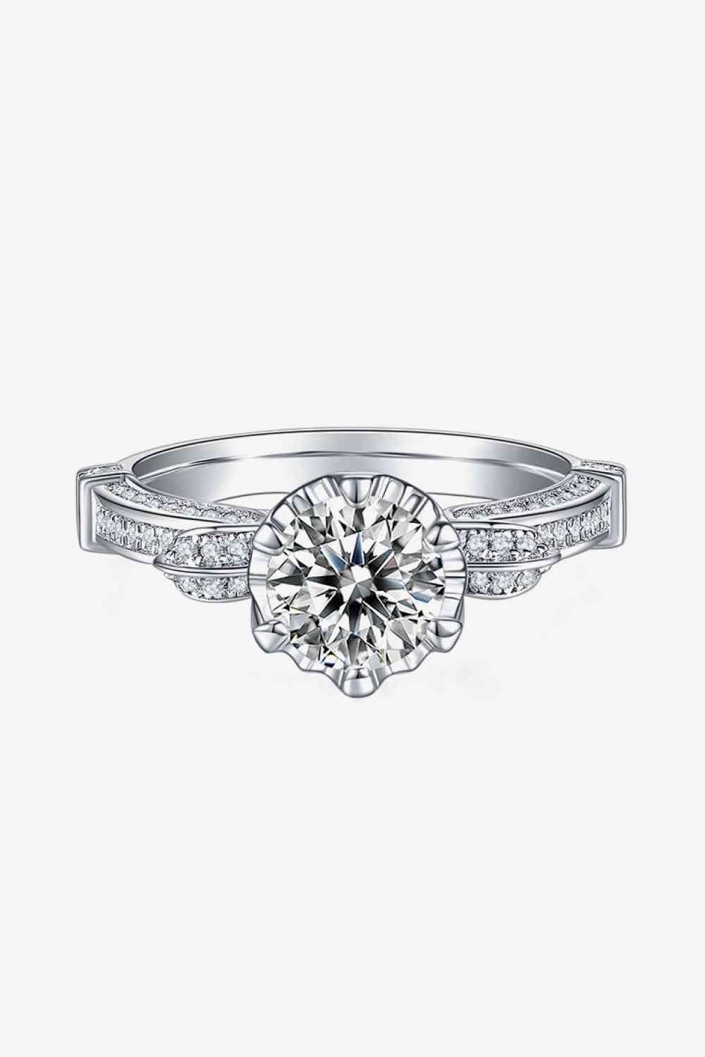 Adored 1 Carat Moissanite 925 Sterling Silver Ring for a perfect OOTD – dress to impress outfits from Amexza