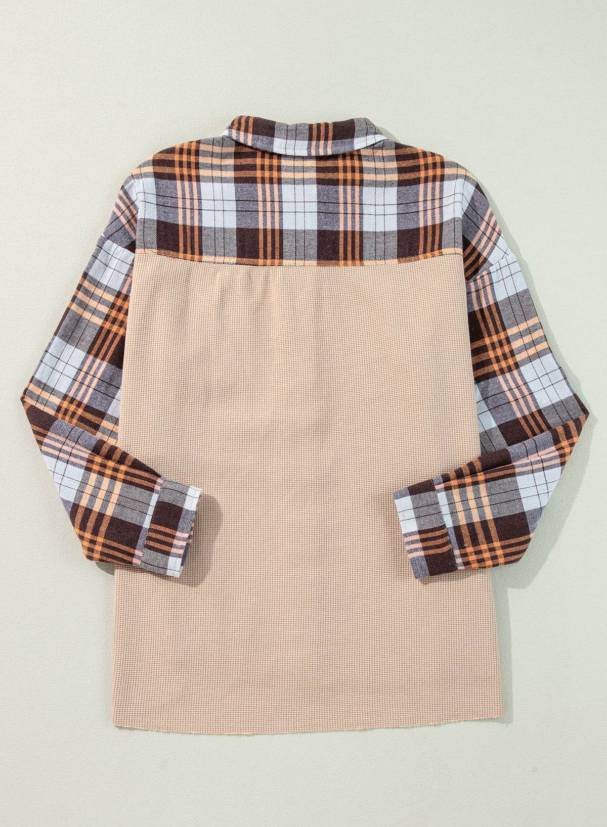 Plaid Button Up Long Sleeve Shacket for a perfect OOTD – dress to impress outfits from Amexza