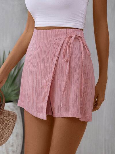 Perfee Tied High Waist Skort - Amexza