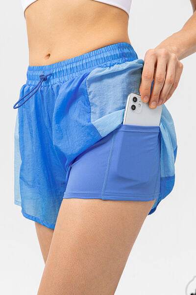 Color Block Drawstring Active Shorts for a perfect OOTD – dress to impress outfits from Amexza