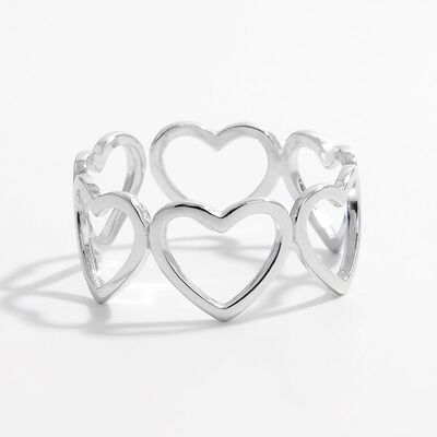 925 Sterling Silver Heart Ring Silver for a perfect OOTD – dress to impress outfits from Amexza