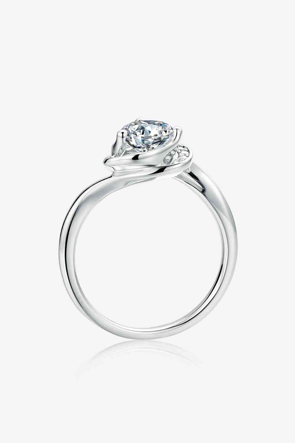 1 Carat Moissanite 925 Sterling Silver Heart Ring for a perfect OOTD – dress to impress outfits from Amexza