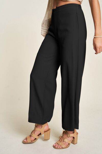 Davi & Dani Wide Leg Mid-Rise Pants for a perfect OOTD – dress to impress outfits from Amexza