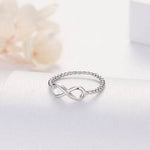 Number 8 Zircon 925 Sterling Silver Ring for a perfect OOTD – dress to impress outfits from Amexza